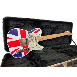 Oasis Gallagher Union Jack Style Custom Fender Guitar signed