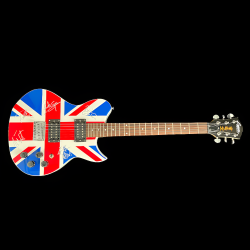 Signierte Def Leppard Gitarre, Original Autogramme