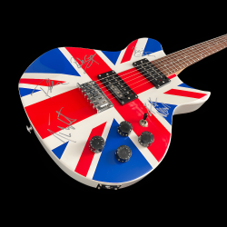 Signierte Def Leppard Gitarre, Original Autogramme