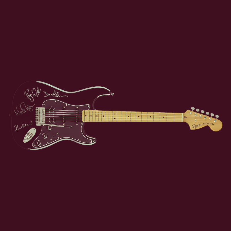 Pink Floyd Reunion Guitar Incl. Original Signatures – Rare Collectible Pink Floyd Reunion Guitar Incl. Original Signatures – Rare Collectible