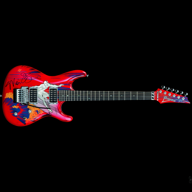 Joe Satriani and Steve Vai Signed Guitar - Rare Collector’s Item Joe Satriani and Steve Vai Signed Guitar - Rare Collector’s Item