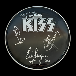 KISS Schlagzeugfell signiert