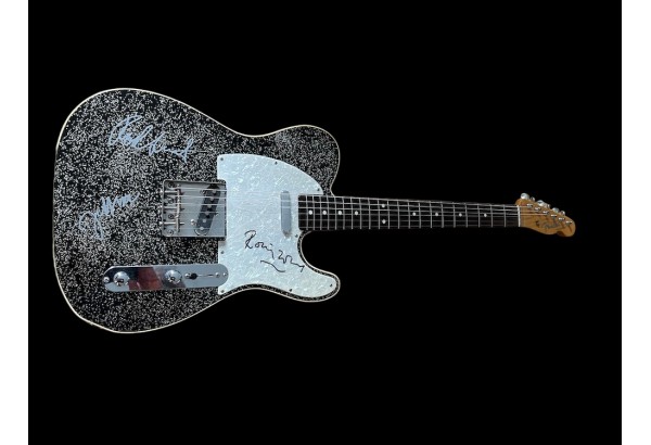 Jeff Beck, Rod Stewart, Ronnie Wood signierte Fender Gitarre